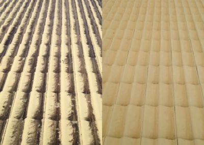 Cleaning tiled roof