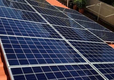 Cleaned solar panels